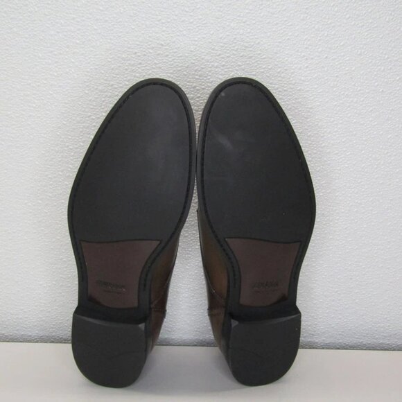 NEW ZEGNA Siena Flex Derby Shoes Brown Leather Lightweight Men’s Size 12